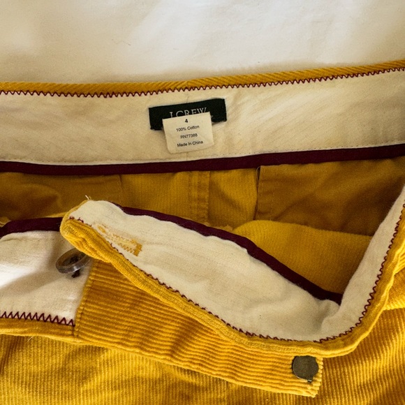 Yellow J.Crew Corduroy Miniskirt - Picture 2 of 6